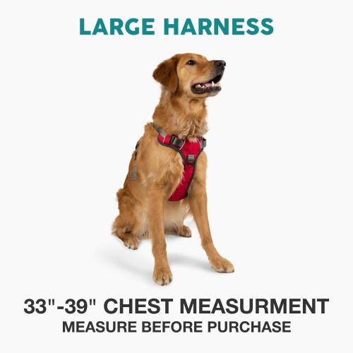 Embark Adventure No Pull Dog Harness, Heavy Duty Vest, Red Large 1
