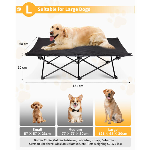 KingCamp Raised Dog Bed Foldable Elevated Pet Bed for Large Dog,Husky etc,L 1