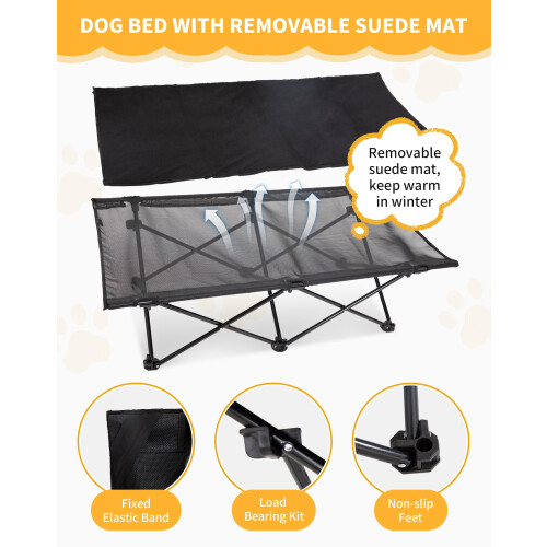 KingCamp Raised Dog Bed Foldable Elevated Pet Bed for Large Dog,Husky etc,L 2