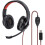 Hama Micro-casque - HAMA - HS-USB400 - USB - Stéréo - Circum-aural - Rouge 1
