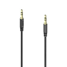 Câble de raccordement Hama 00202013 Jack audio [1x Jack mâle 3.5 mm - 1x Jack mâle 3.5 mm] 3 m noir contacts dorés