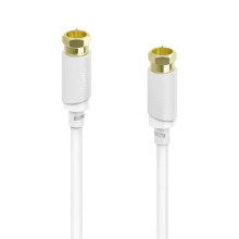 Hama antenne, SAT Câble de raccordement [1x Coaxial mâle - 1x Coaxial mâle] 1.5 m 120 dB blanc