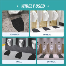 12 Pack Commercial Urinal Mats, Washable Non Slip Floor Mats, Reusable Urinal Pads for Mens Restroom, 17.7 X 20.5 in
