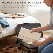 Travel Necklace Organizer Bag, 12 Slots -Free Jewelry Case Roll for Necklaces Chains Bracelets,