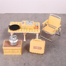 Miniature Camping Set for Kids - Foldable Table, Chairs, Stove Toy for Outdoor Adventure Pretend Green