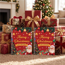 2PCS Christmas Red Merry Gift Card Book, Gifts for Grandkids Kids Women Surprises  Every Page DIY Gift Card Booklet