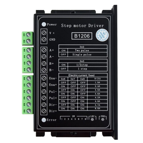 B1206 Stepper / Half Step Driver Two Phase Stepper Motor Driver Supply Voltage 120V 6A Working Current 1