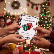 Livre de Cartes-Cadeaux de Noël 2PCS, Cadeaux pour Petits-Enfants, Enfants, Femmes, Surprises à Chaque Page, Livret de Cartes-Cadeaux DIY