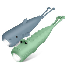 2 Pack Rechargeable Kids Flashlight, Cute Silicone & Crocodile Torch, Camping Gift for Boys Girls