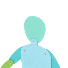 Holzbewegungsfigur Kinderspielzeug Blau mit Karten