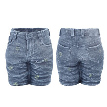 Blumentopf aus Harz mit Denim-Optik, Deko