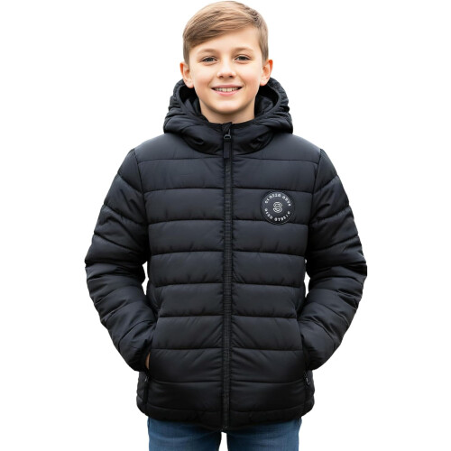 Kinderjacke Übergangsjacke winddicht leicht schwarz Größe 128 — kinderjacke winter, übergangsjacke junge