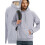 Herren Fleece-Kapuzenpullover Winddicht Warm Grau Größe L — winterpullover herren, sherpa hoodie gefüttert 6