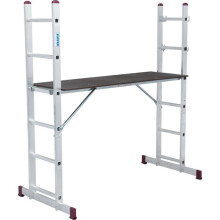 Faltbare Arbeitsplattform - KRAUSE - 2x6 Sprossen - Arbeitshöhe 3,75 m - Plattform 147x50 cm - Tragfähigkeit 150 kg