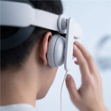 Clip- Hanging Headphones Comfortable Sound Enhancer White for Meta Quest 2/ Quest 3 VR Headsets Enhance Pleasure