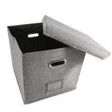 Vinyl Record Storage Box with Lid and Handles, LP Record Organizer, Stylish Home Decor, Protective Album Holder
