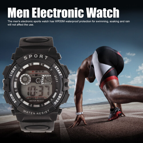 Elektronische Armbanduhr Schwarz Outdoor