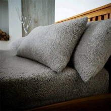 (Orange Burst, Pillow Case) Teddy Fleece Housewife Pillowcase Pair Only 50x75cm 100% Polyester Soft Cozy Bedding