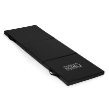 Matelas de gymnastique noir pour exercices de fitness, 182x60cm