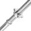Lige stang 220 cm, 30 mm diameter med klemmer 4