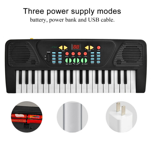 Pädagogisches E-Piano für Kinder 37 Tasten inkl.
