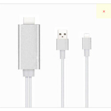(silver)Cavo Adattatore Micro Usb A Hdmi Tv Mhl per Max Hd Completo