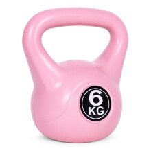 Kettlebell 6 kg pour l'exercice, haltère, balle de musculation, charge de fitness, rose, ModernHome