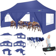 Casetta da giardino, Tessuto impermeabile, Montaggio facile, Bianco, 3x6m, Kaki, 3x6m, Grigio, 3x6m, Blu scuro, 3x6m
