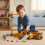 Bouwvrachtwagenset met kraan en accessoires 13