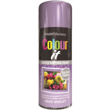 RAPIDE PF Colour It Spray Paint Performance Quick Drying Wood Very Violet 400ml