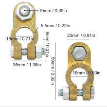 Batterieanschlüsse Messing 18mm 16mm Universell
