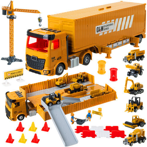 Ensemble camion de chantier avec grue et accessoires 1