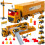 Bouwvrachtwagenset met kraan en accessoires 2