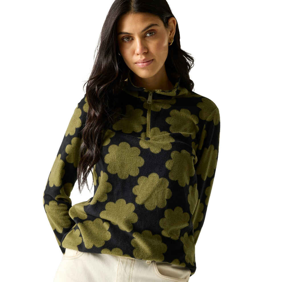 Regatta (8, Sun Daisy Olive) Womens Orla Kiely Half Zip Fleece