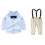Jungen Anzug Langarm Hemd Blau 100cm Set 14
