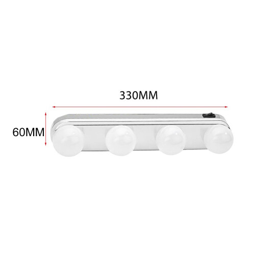 LED-Kosmetikspiegelleuchten, 4er-Set,