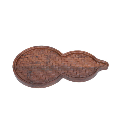 Teetablett aus Bambus Kürbisform 24x12,8cm
