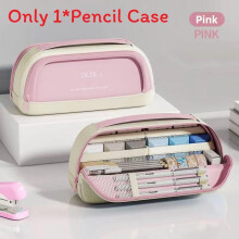 (Pink) Stationery Material Oxford Organizer With Magnetic Closure Teens For Fashion