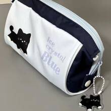 Pouch Stationery Minimalist With Cat And Letter Pattern Design For School Use