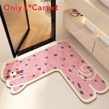 (Pink Blue,60x60x30cm)Cartoon Style L Shaped Bathroom Mat With Durable Material Quick Drying For Home Use
