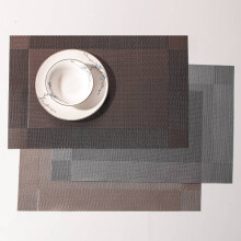 (Green)Crossweave Woven Non Slip Insulation Placemat Washable Table Mats For Home Dining