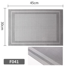 (Light Gray)Napperon isolant antidérapant tissé tissé Crossweave tapis de table lavable pour salle à manger maison