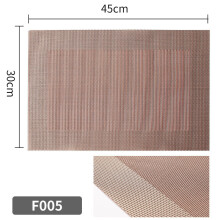 (Dark Champagne)Napperon isolant antidérapant tissé tissé Crossweave tapis de table lavable pour salle à manger maison