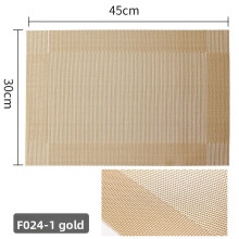 (Gold)Napperon isolant antidérapant tissé tissé Crossweave tapis de table lavable pour salle à manger maison