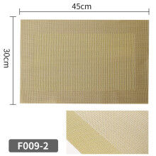 (Dark Gold)Napperon isolant antidérapant tissé tissé Crossweave tapis de table lavable pour salle à manger maison
