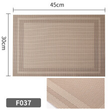 (Beige Corner)Napperon isolant antidérapant tissé tissé Crossweave tapis de table lavable pour salle à manger maison