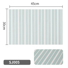 (Light Green)Crossweave Gewebt Rutschfest Isolierung Tischset Abwaschbar Tischmatten für Zuhause Esszimmer
