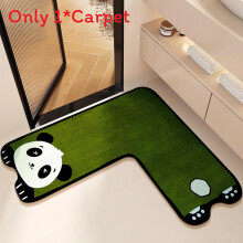(Green,80x80x40cm)Cartoon Style L Shaped Bathroom Mat With Durable Material Quick Drying For Use Home