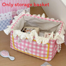 (Pink 37x28x21cm) Organizer Multifunctional Felt With Canvas Lining For Closet Bathroom Storage And