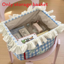 (Blue 37x28x21cm) Organizer Multifunctional Felt With Canvas Lining For Closet Bathroom Storage And